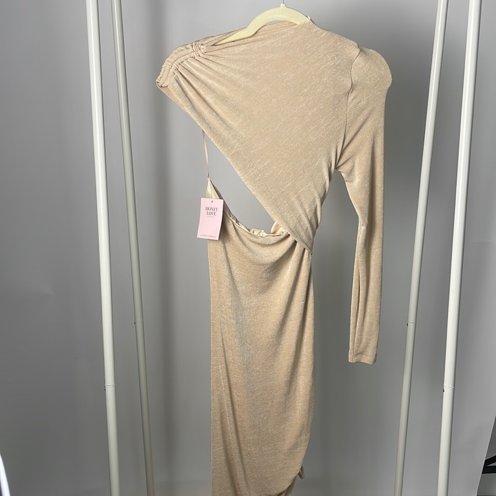 Nude spandex dress